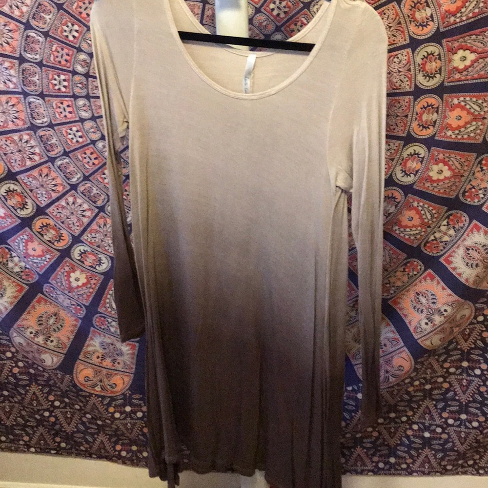 Brown T-shirt dress